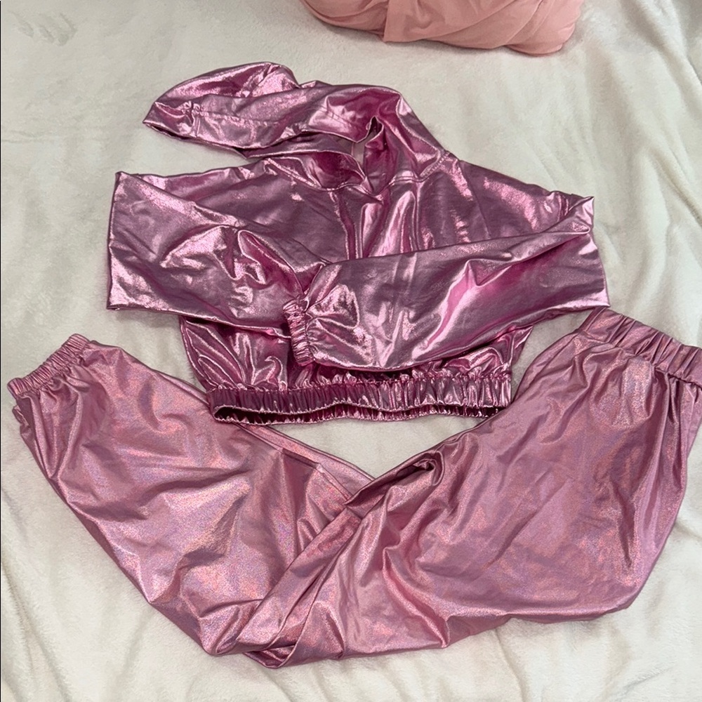 Metallic Pink Women's Loungewear Set